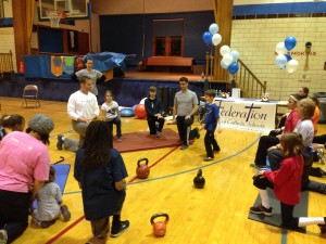 CatholicFIT: Family Fitness Workshop - At home stretches and kettlebell dead lifts